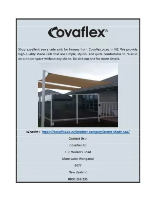 Sun Shade Sails for Houses NZ | Covaflex.co.nz