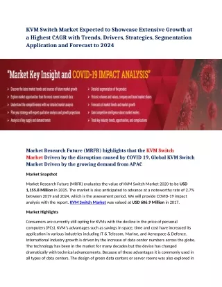 kvm switch market expected to showcase extensive
