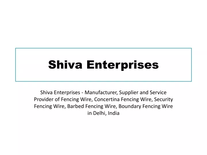shiva enterprises