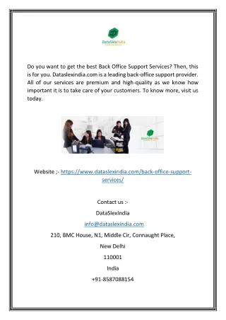 do you want to get the best back office support