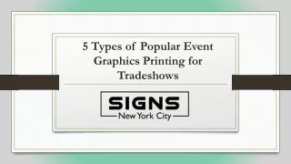 5 Types of Event Signs For Your Tradeshows