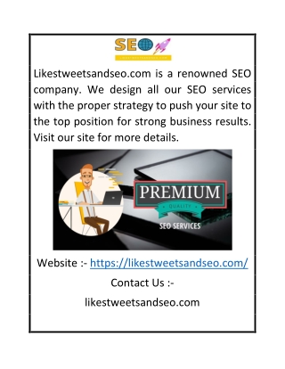 Local SEO Company | Likestweetsandseo.com