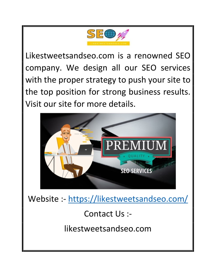 likestweetsandseo com is a renowned seo company
