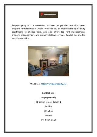 Short Term Property Rental | Swipeproperty.ie