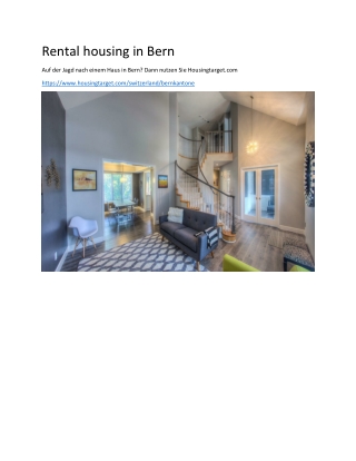 Rental housing in Bern