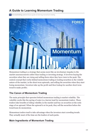 A Guide to Learning Momentum Trading