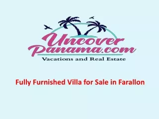 Fully Furnished Villa for Sale in Farallon