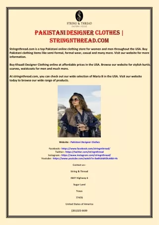 stringnthread com is a top pakistani online