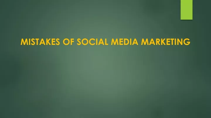 mistakes of social media marketing
