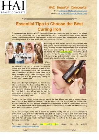 Best Curling Iron