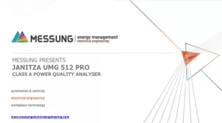 MESSUNG PRESENTS JANITZA UMG 512 PRO CLASS A POWER QUALITY ANALYSER