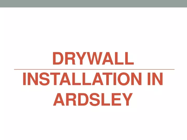 drywall installation in ardsley