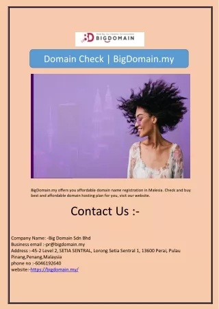 Domain Check | BigDomain.my