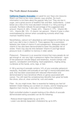 the truth about avocados california organic
