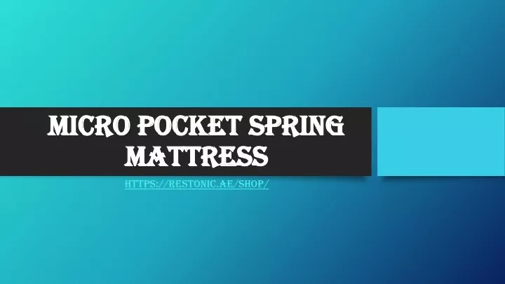 micro pocket spring mattress
