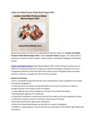 leather and allied products global market report
