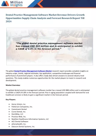 dental practice management software market