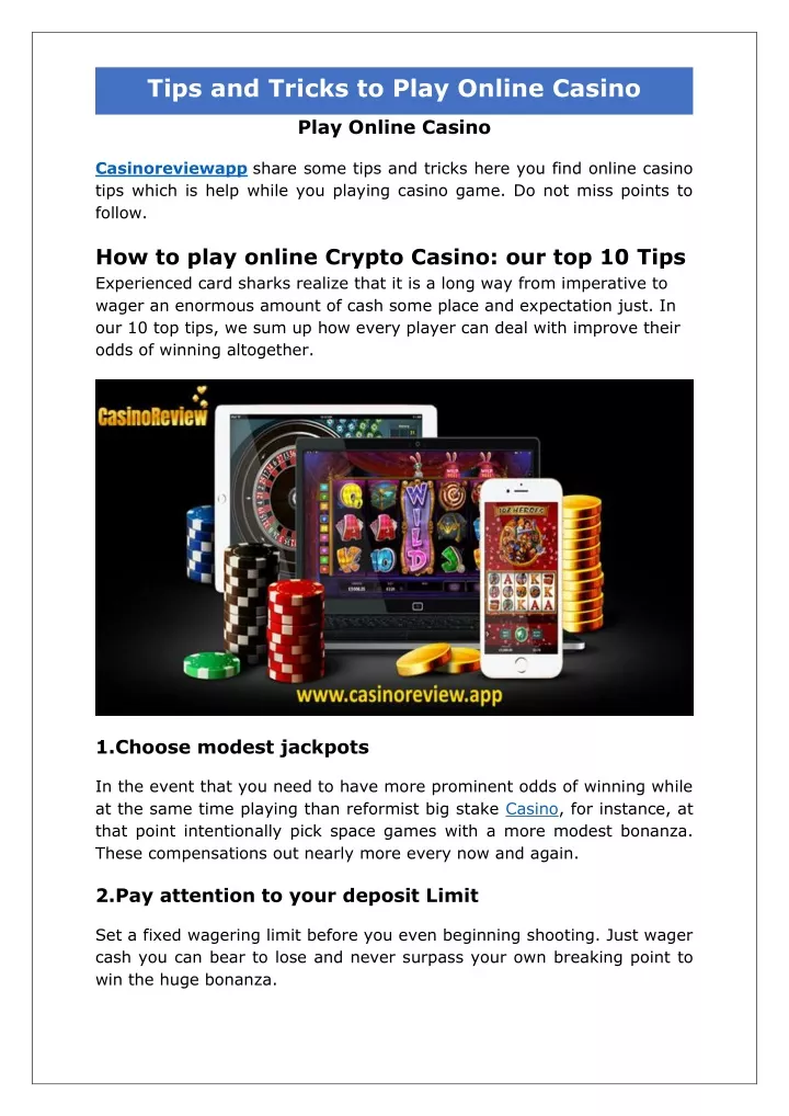 tips and tricks to play online casino