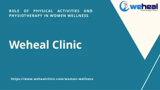 Role of Physical Activities and Physiotherapy in Women Wellness