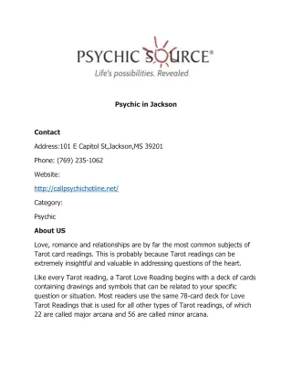 Psychic in Jackson