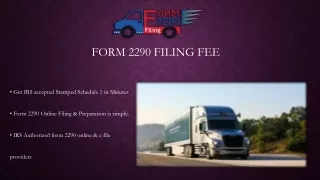 form 2290 filing fee