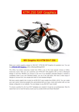 ktm 250 sxf graphics