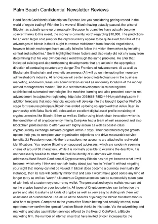 palm beach confidential newsletter reviews hand