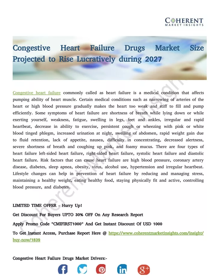 congestive heart failure drugs market size
