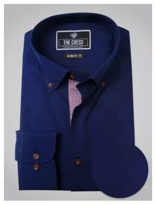 BLUE BUTTON DOWN COLLAR FORMAL SHIRT