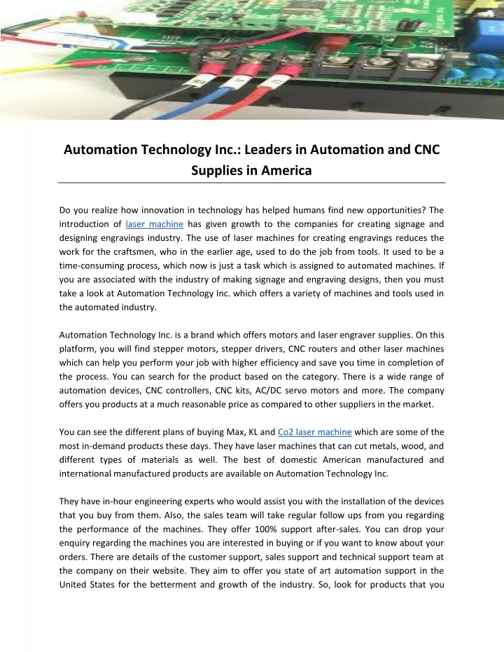 automation technology inc leaders in automation