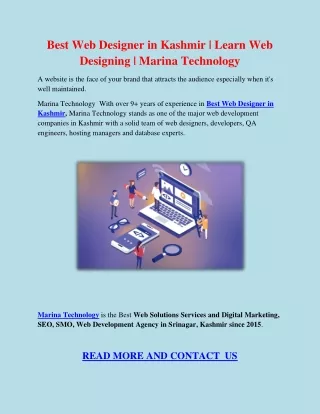 Best Web Designer in Kashmir | Learn Web Designing | Marina Technology