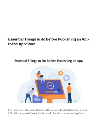 Essential Things to do Before Publishing an App to the App Store