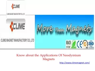 know about the applications of neodymium magnets