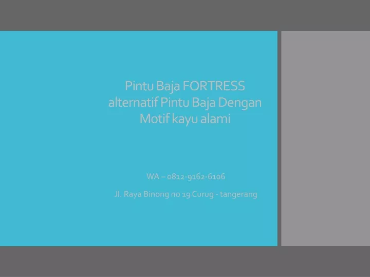 pintu baja fortress alternatif pintu baja dengan motif kayu alami