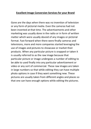 excellent image conversion services for your brand