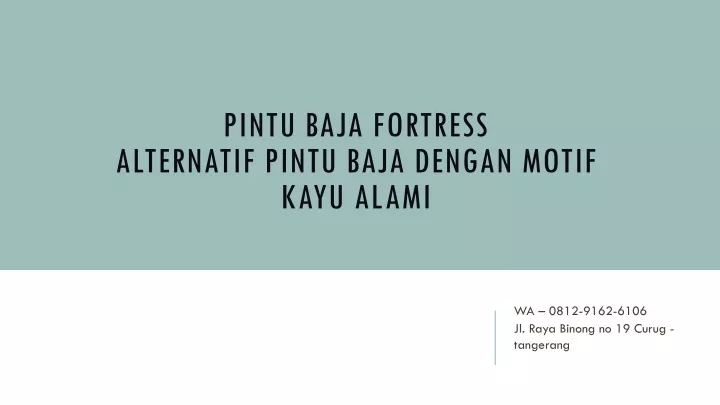 pintu baja fortress alternatif pintu baja dengan motif kayu alami