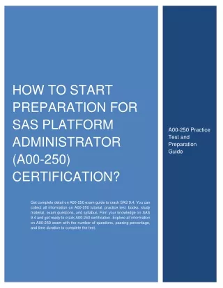 how to start preparation for sas platform