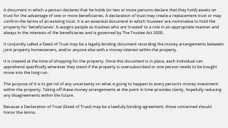 a document in which a person declares that