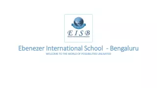 Best Preschool In Electronic City Bangalore - Ebenezer International School