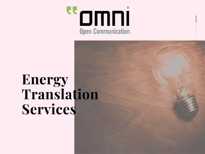 PPT - Energy Translation Services- With Wide Range of Solutions ...