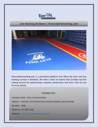line marking brisbane rivercitylinemarking com