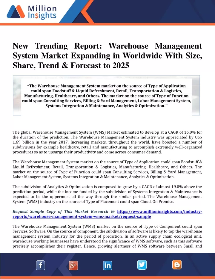 new trending report warehouse management system