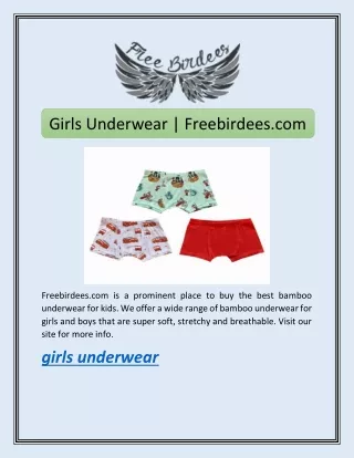 Girls Underwear | Freebirdees.com