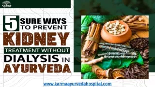 5 sure ways to prevent kidney treatment without dialysis in Ayurveda