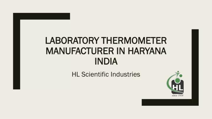 laboratory thermometer manufacturer in haryana india