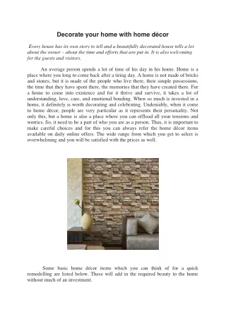 decorate your home with home d cor