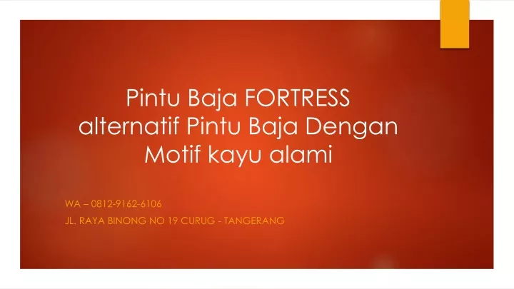 pintu baja fortress alternatif pintu baja dengan motif kayu alami