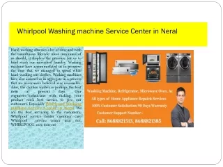 whirlpool washing machine service center in neral