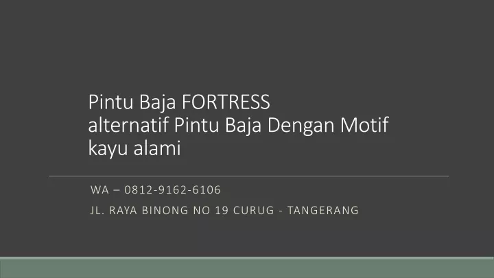 pintu baja fortress alternatif pintu baja dengan motif kayu alami