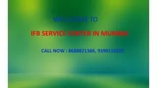 IFB SERVICE CENTER IN MUMBAI